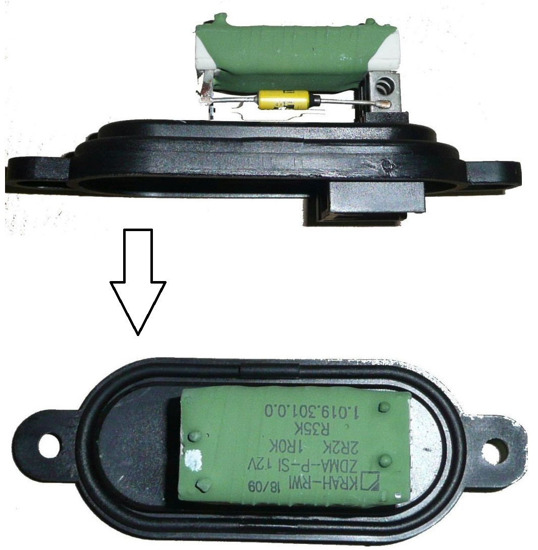 Résistance ventilateur Citroën Jumper résout panne de soufflerie cabine