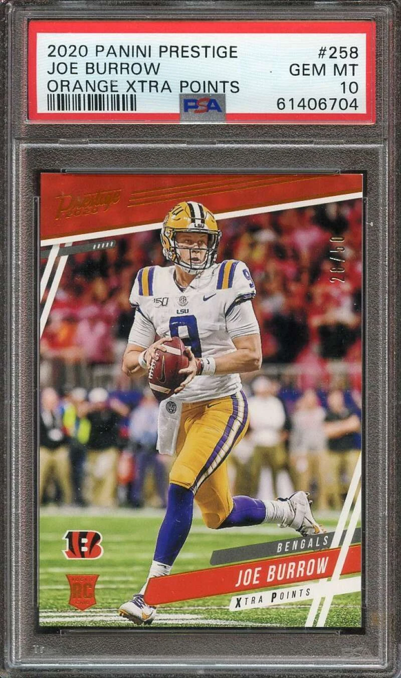 Joe Burrow Panini Prestige #258 Orange Xtra Points