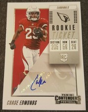 2018 CONTENDERS ROOKIE TICKET CHASE EDMONDS RC AUTOGRAPH*CARDINALS*NRMT*RC*