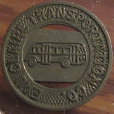 1941 Eau Claire, WI Transportation Co.Transit Bus Token Wisconsin