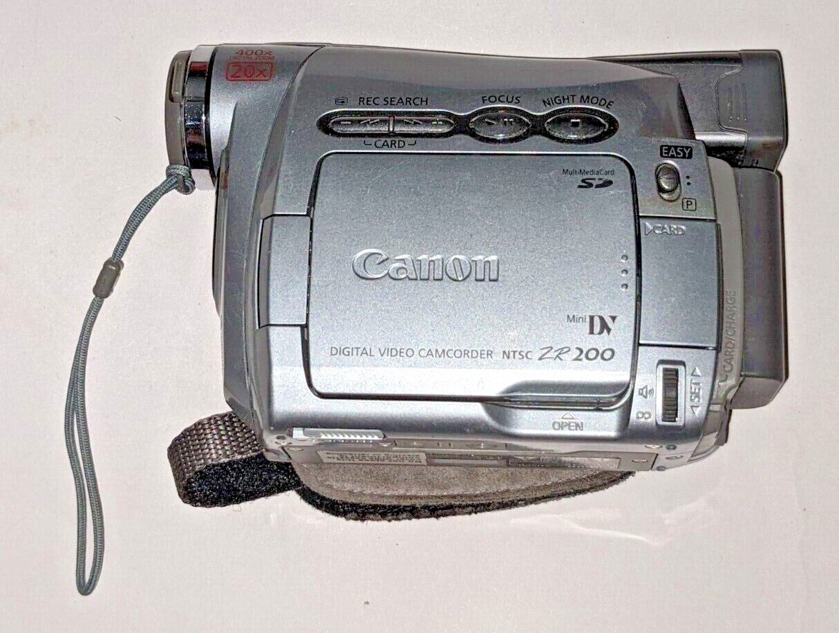 Canon ZR200 Mini Digital DV Camcorder with Battery NO Charger/Cables