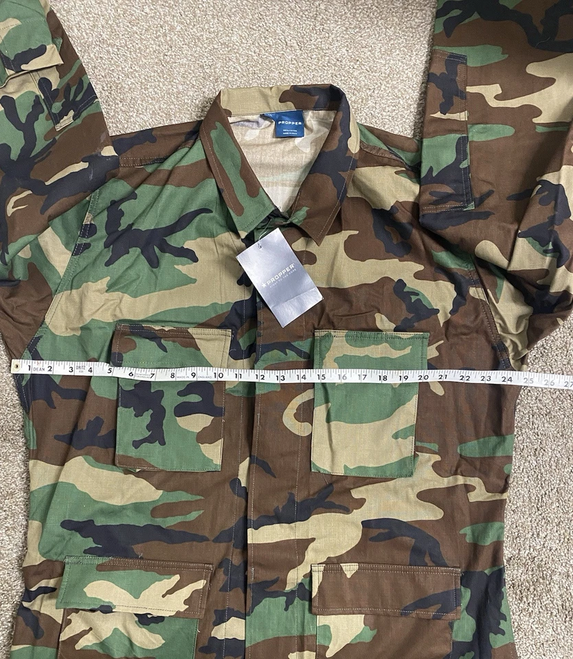 Propper 4 Pocket Coat Poly Cotton Woodland camo F5454 Size Large - Image 3 of 4