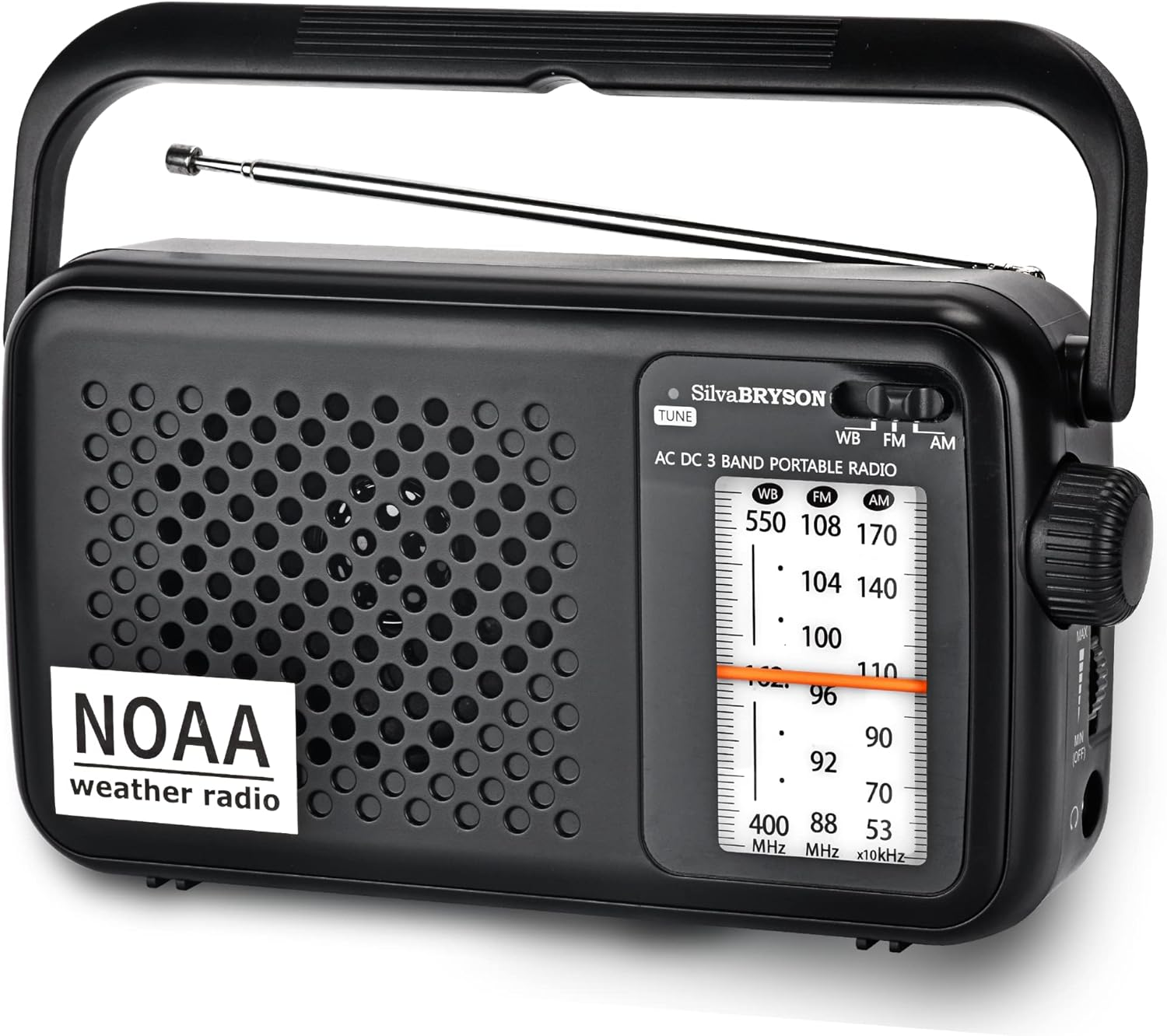 NOAA Weather Portable Transistor Radio,Emergency AM/FM Radio Plug in Wall or Ope