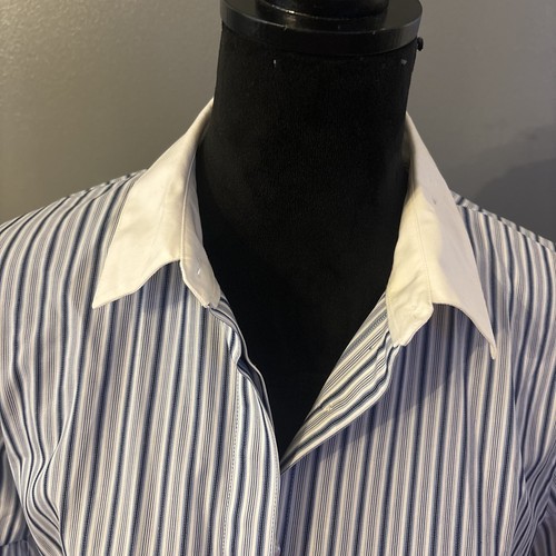 BROOKS BROTHERS NWT ($228) vertical stripe a line shirt dress size 14 - Picture 2 of 10