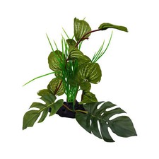 Plants On Base, Artificial Aquarium Terrarium Fish Tank Foliage Decor Ornament