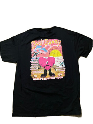 BAD BUNNY 2022 concert t-shirt. WORLD'S HOTTEST TOUR. Brand new