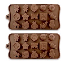 2x Kinder Silikon Backformen Pralinenform Schokoladenform Eiswürfelform Förmchen