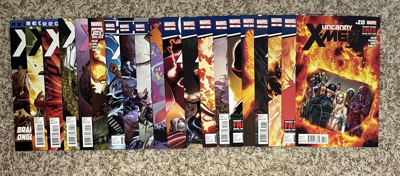 Uncanny X-Men #1-20 * complete 2nd series set * 1 20 lot * all cover A 2012