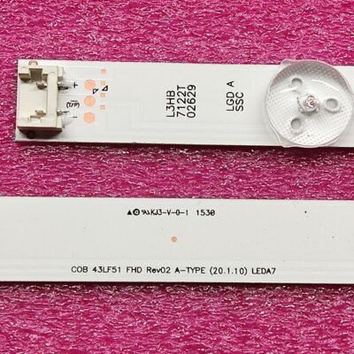 Kit De 6 Barres LED Pour TV LG 43LF51/LH51 - Réf. 6916L-0962A/B, Ruban Adhésif Inclus