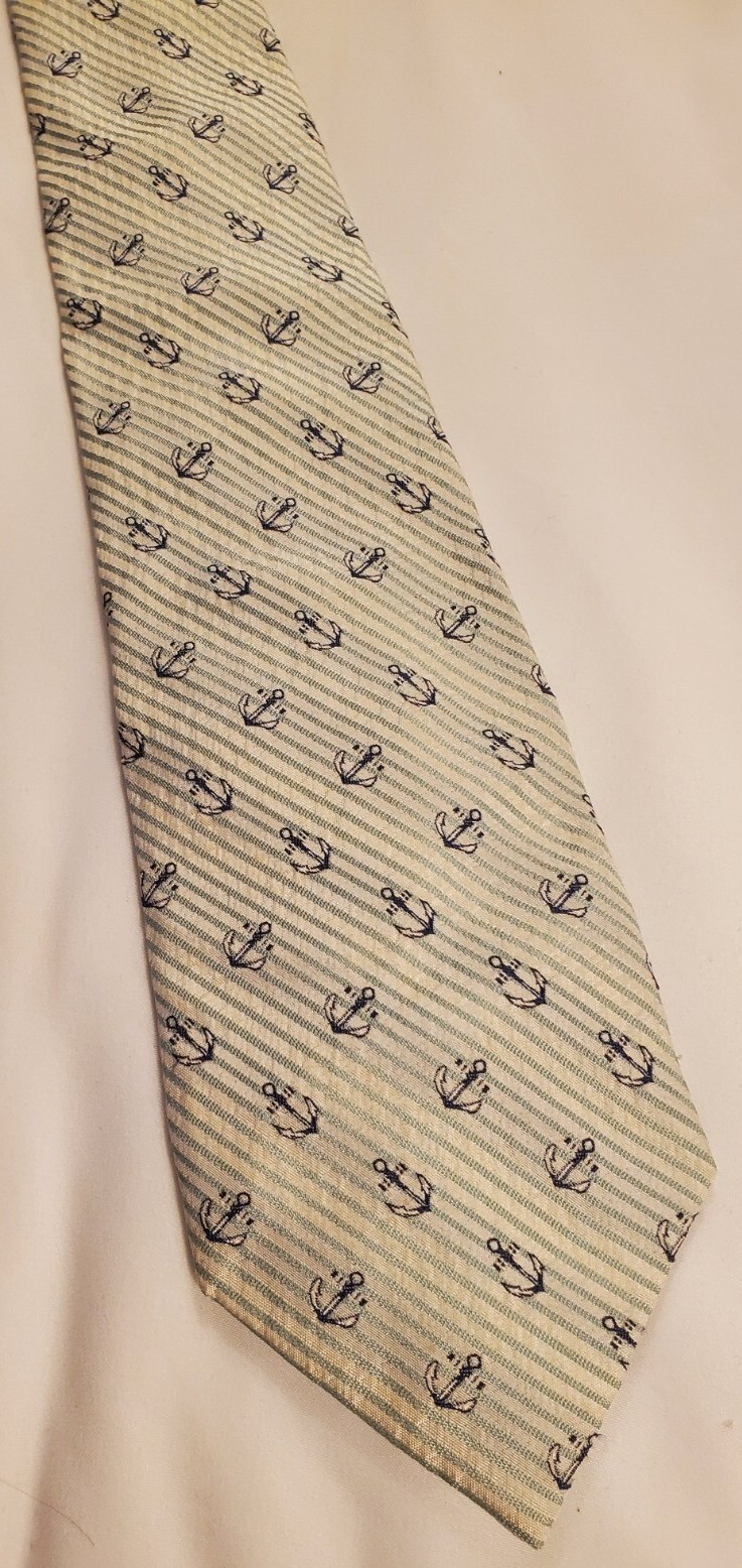 Vineyard Vines VV Marthas Vineyard Mens Silk Tie Anch… Gem