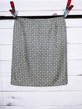 Talbots Womens Skirt Size 18 Multicolor Geometric Lined Silk Wool Back Zip