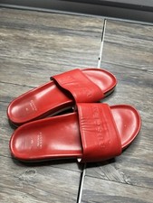 Buscemi Mens Slides Navy Nubuck Sandals Shoes Size 45/US 12 