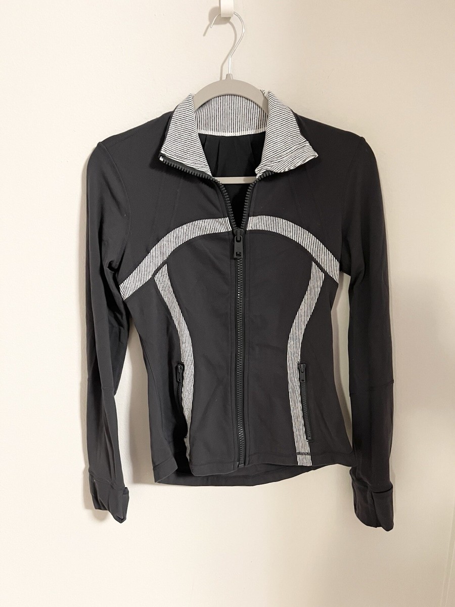 ジャケット・アウター lululemon define jacket 6 Lululemon Women's Size 6 Define Jacket Coal Gray Striped