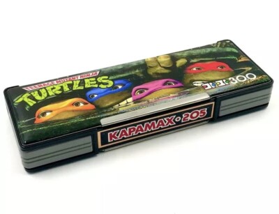 Vintage TMNT TURTLES FEDERMÄPPCHEN DOPPELMAGNETE 1990 MIRAGE STUDIOS