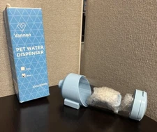 Automatic Self Dispensing Gravity Pet Feeder Waterer 23oz Blue Vannon
