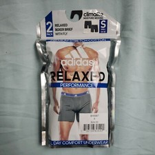 NWT Adidas 2pack Premium Stretch Cotton Relaxed Boxer Brief Functional Fly Small