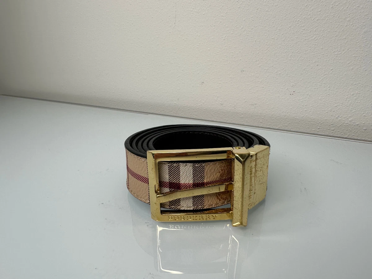 Burberry, Brown Braided Belt W/Gold hardware, 40/100 Burberry Gold Belts for Women for sale | eBay main image 3