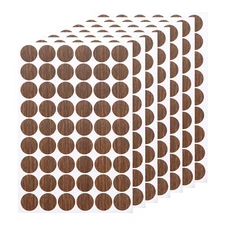7 PCS Self-Adhesive Screw Hole Sticker 0.83" Light Walnut Screw Hole Cover