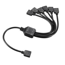 ARGB Splitter Cable 1 Female to 6 Female 3 Pin Extension Connector 30cm Length