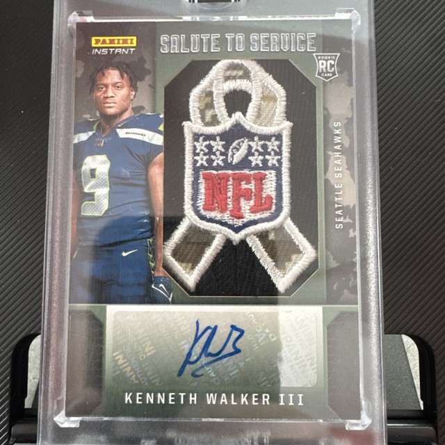 2022 Salute To Service Kenneth Walker III Sss 1/1 Rookie RPA Sealed By Panini