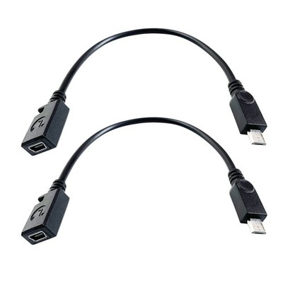 Micro USB to Mini USB Adapter Cable 8in, Micro USB Male to Mini USB Female Ex...