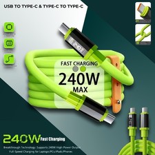 240W USB-C to USB-C Cable 6A Fast Charging Cord For iPhone Samsung Xiaomi