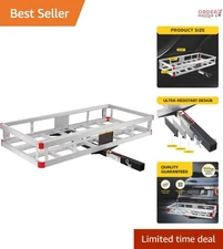 Aluminum Cargo Carrier Hitch Mount 500lb Capacity SUV Truck Van Car Trailer