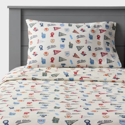 Full All Star Sports Kids' Cotton Sheet Set - Pillowfort