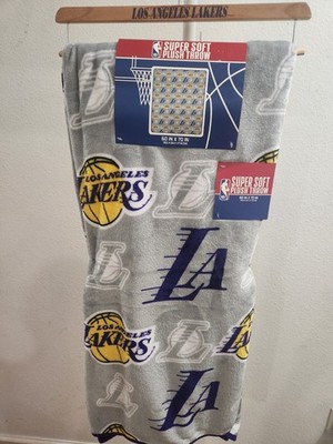 LOS ANGELES LAKERS SUPER SOFT PLUSH THROW NWT 60IN X 70IN PEGASUS 2025 POLYESTER