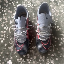 Nike Mercurial Soccer Cleats Gray/Red with Mercurial Drawstring Bag