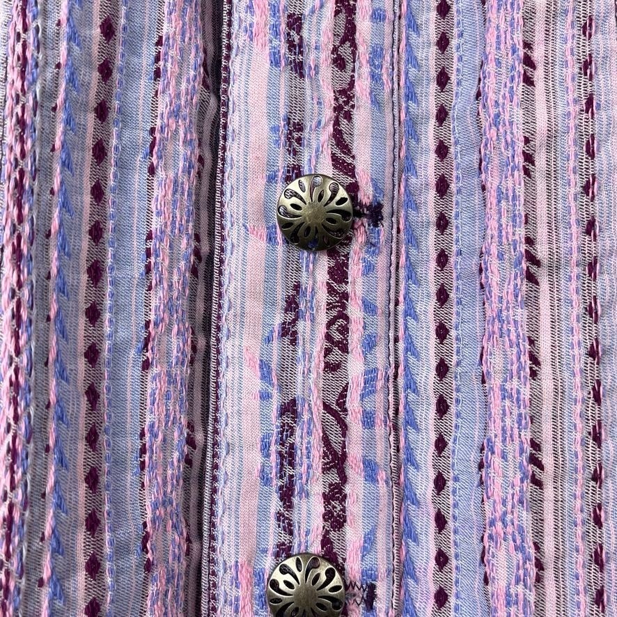 Reversible Embroidered Button Front Jacket Womens… - image 7