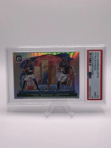 2024 Panini Donruss Optic Downtown Duos C.J. Stroud Stefon Diggs #5 PSA 9