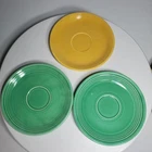 Lot (3) Vintage Fiestaware 6” Demitasse Saucer HLC Homer Laughlin Yellow & Green