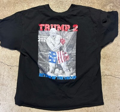 Donald Trump MAGA Conservative T Shirt XL Return Of The Champ Rocky Boxing