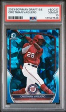 2023 BOWMAN DRAFT SAPPHIRE EDITION #BDC27 CRISTHIAN VAQUERO PSA 10