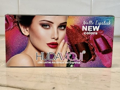 RARE (12) Huda HUDAMOJI Beauty Matte Lipstick BOXED SET - Waterproof