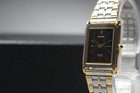 Vintage 1987 N NEUWERTIG Citizen Exceed 2930-295013 Quarz schwarz Tank Damenu...