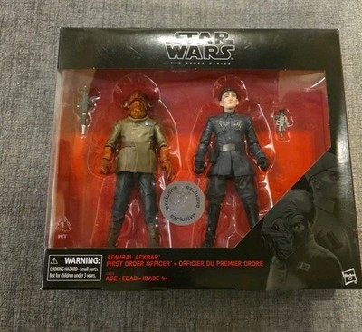 Star Wars The Black Series 6 Inch Admiral Ackbar and First Order Officer Action