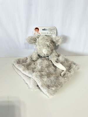 Blankets And Beyond Grey Plush Dog Baby Lovey Paci Holder NEW Security Blanket