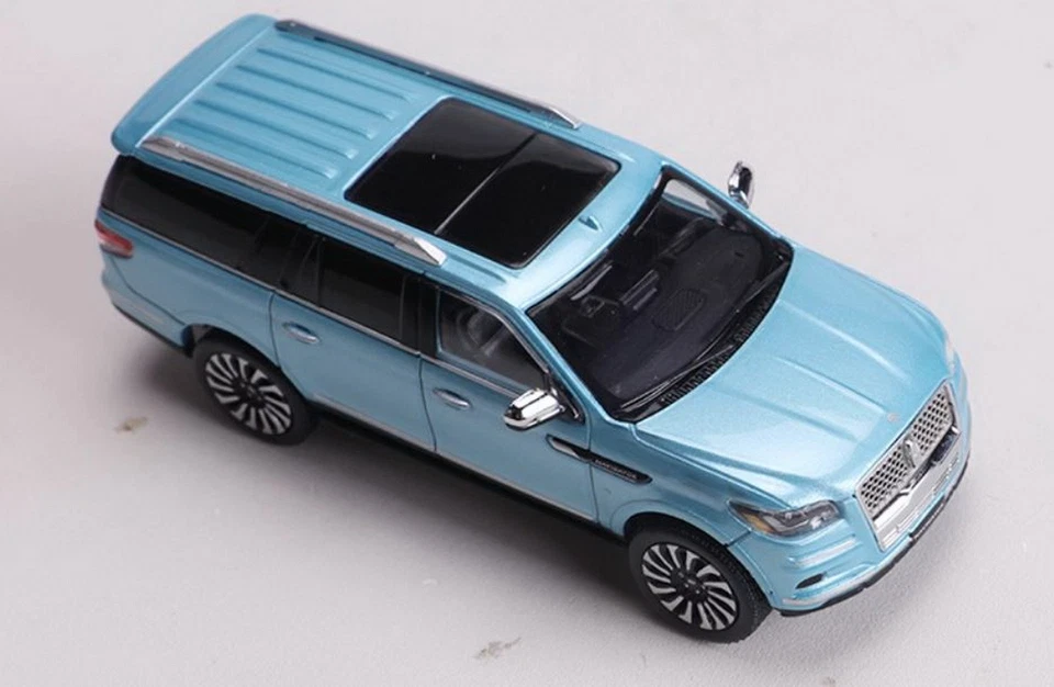 Lincoln Navigator Shadow Pro escala 1/64 L azul diecast modelo de coche juguete regalo Foto 2 de 4