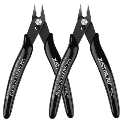 2Pcs Mini Wire Cutter Pliers | Flush Cut Side Snips Electrical Cable Tool