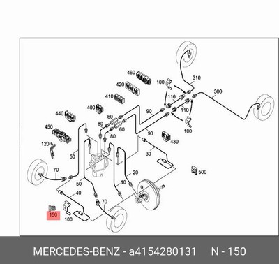 NEW MERCEDES-BENZ CITAN W415 THREADED PIPE CONNECTION A4154280131 ORIGINAL
