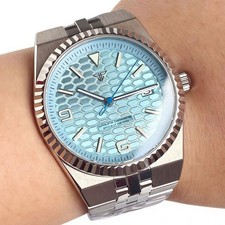 Tandorio 41mm Luxury Blue Silver 200M Waterproof NH35 Movt Men Watch Sport 2026