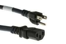 AC Power Cord, C13 to 5-15P, 14 AWG, 15ft, Black
