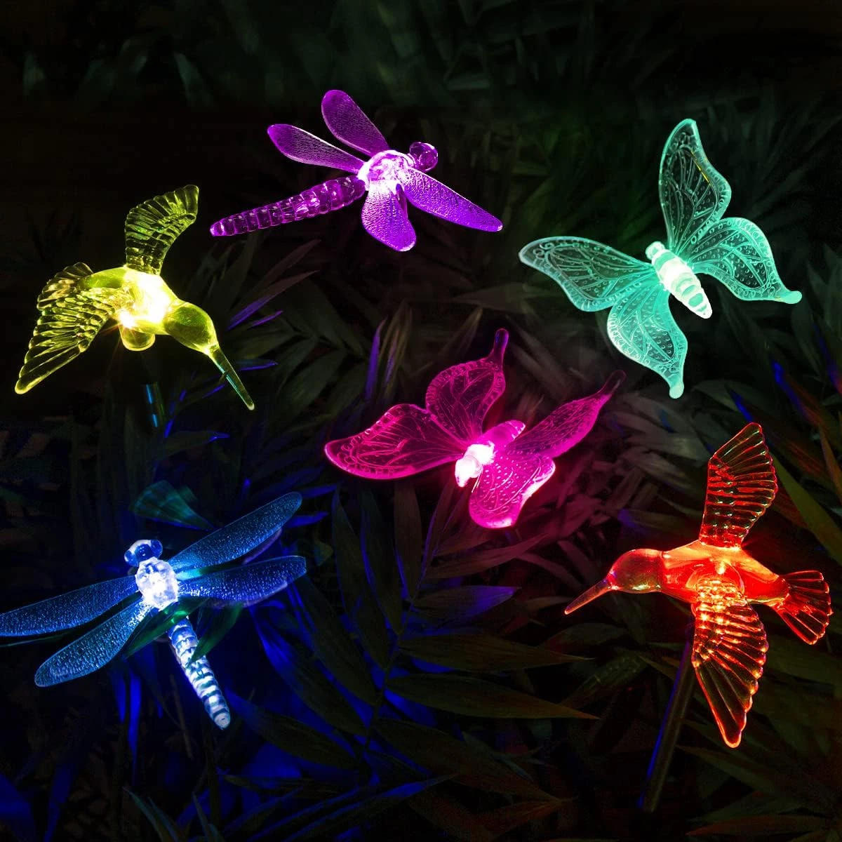 Solar Garden Lights, 6 Pack Solar Butterfly Lights Decoration, Outdoor Garden De