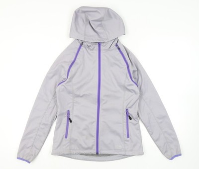 Crane Damen Jacke grau mit Kapuze S Freizeit