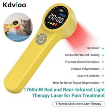 Medical 1760mW Cold Laser Therapy LLLT Device for Arthritis Back Pain Relief US