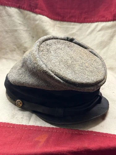 Civil War Confederate CSA Soldier’s Kepi Hat Cap With CSA Buttons