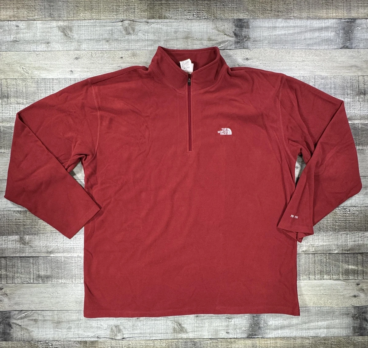long sleeve sudadera north face hombre roja