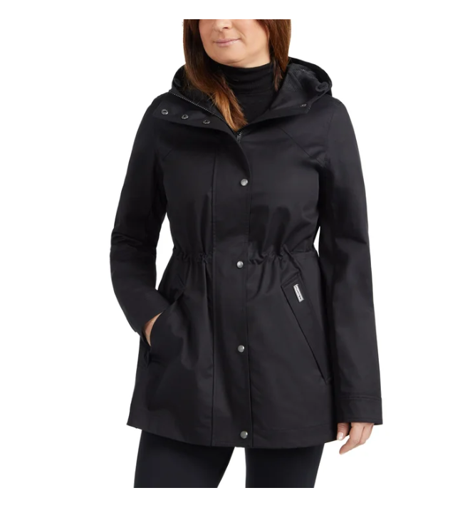Hunter Women's Water Resistant Cotton Smock Jacket Black Size XL